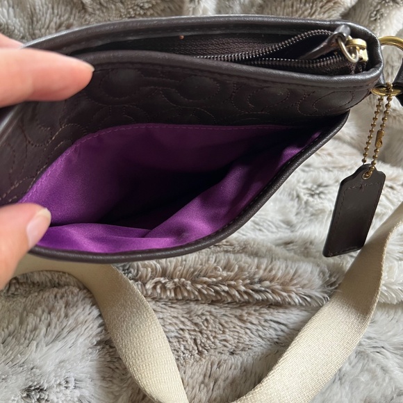 Coach Dark Brown Cross-Body Purse - Picture 5 of 6